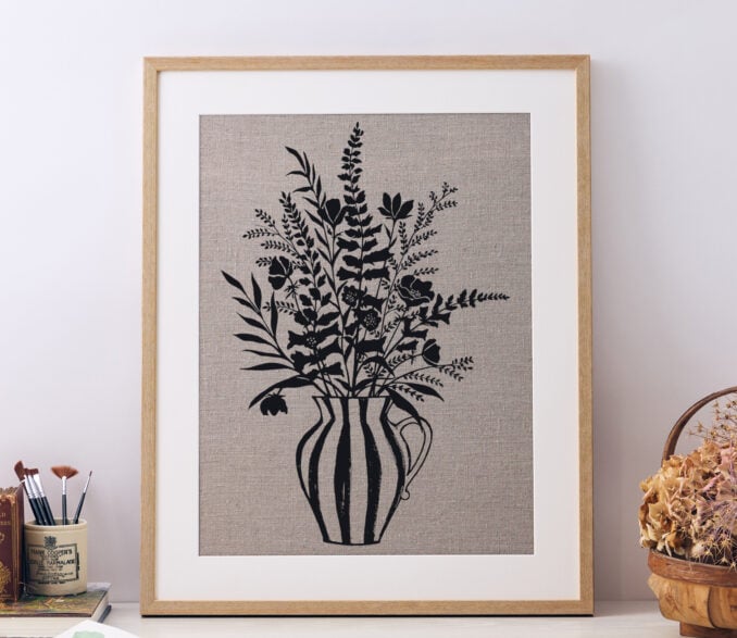 Foxgloves Floral Vase